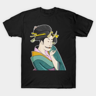 Oni Geisha Japanese Ukyio-e Demon Lady T-Shirt